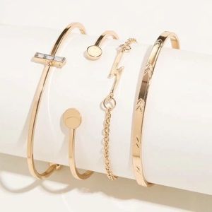 3/$30 Lightning Bolt 4 Piece Bracelet Set